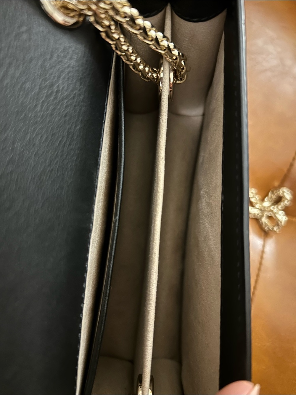 Strathberry East West Mini Black Leather Gold Hardware - Picture 9 of 11